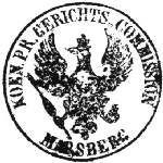 Siegel Königlich Preußische Gerichts-Commission Marsberg bis 1877
