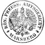 Siegel Königlich Preußisches Amtsgericht Marsberg 1877 bis 1919