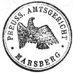 Siegel Preußisches Amtsgericht Marsberg 1919 bis 1934